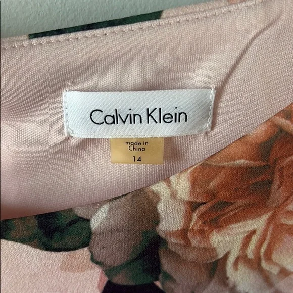Calvin Klein Pink Flowered  Dress - Picture 2 of 3